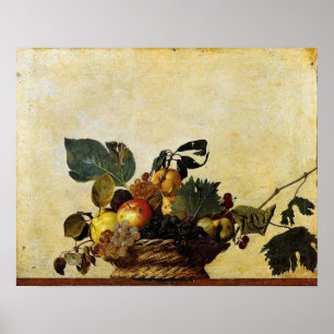 Caravaggio - Basket Of Fruit 1596 ポスター