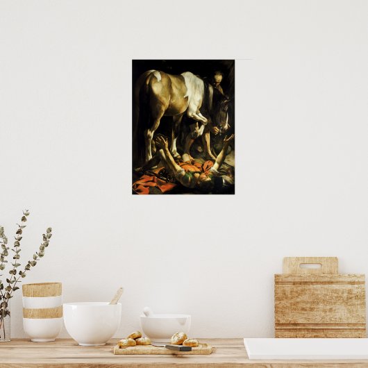 Caravaggio - Conversion On The Way To Damascus 160 ポスター (キッチン)