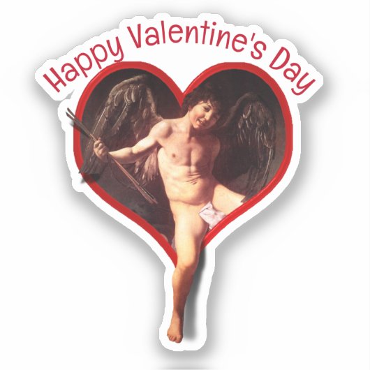 Caravaggio Cupid Valentine's Day シール (正面)