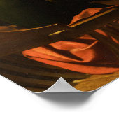 Caravaggio - Emmaus 1602での夕食 ポスター (角)