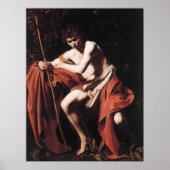 Caravaggio St John The Baptist ポスター (正面)