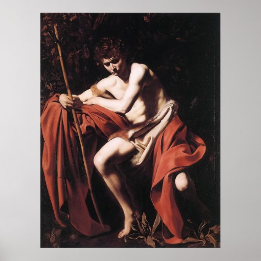 Caravaggio St John The Baptist ポスター (正面)