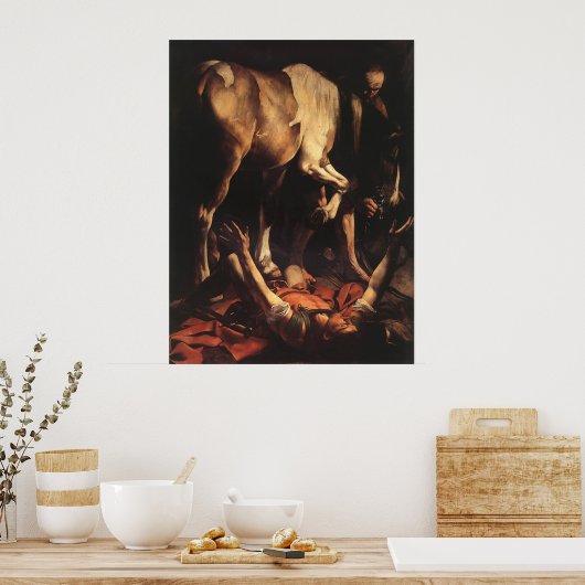 Caravaggio The Conversion To Damascus ポスター (キッチン)