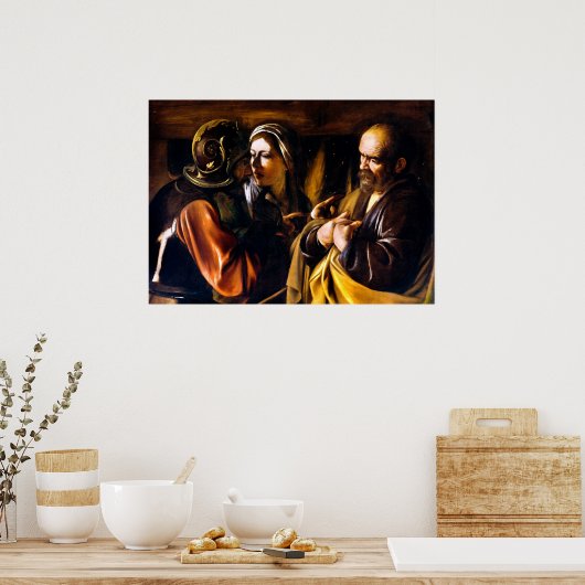 Caravaggio: The Denial of Saint Peter ポスター (キッチン)