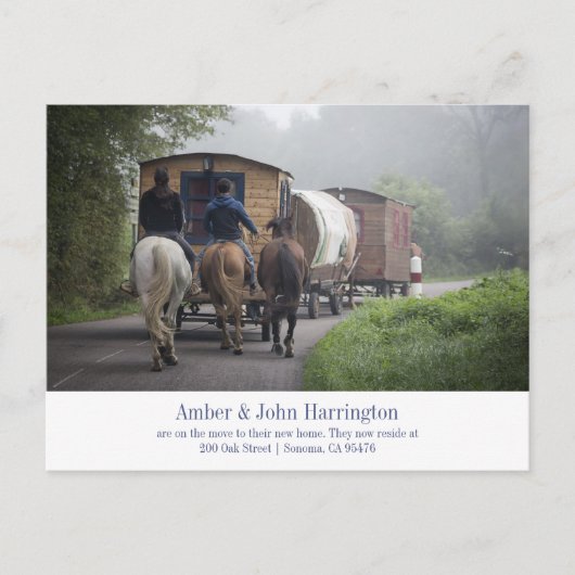 Caravan写真おもしろい移動のお知らせ 案内ポストカード (正面)