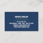 Caravan Park, Holiday Park Owner, Manager 名刺 (裏面)