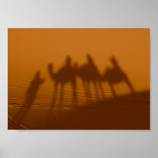 CARAVAN SHADOW, Sahara Desert, Morocco ポスター