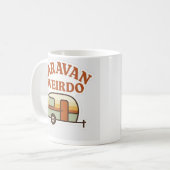 Caravan Weirdo Retro Camping Design コーヒーマグカップ (正面左)