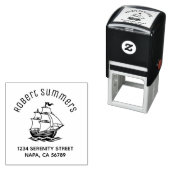 Caravel Wooden Sailing Ship Arch Address セルフインキングスタンプ (インサイチュ)