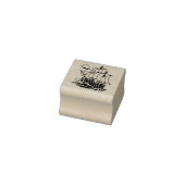 Caravel Wooden Sailing Ship Stormy Sea 1x1 ラバースタンプ (スタンプ)