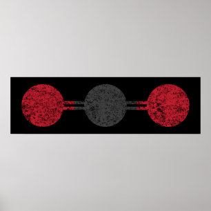 Carbon Dioxide Molecular Structure ポスター