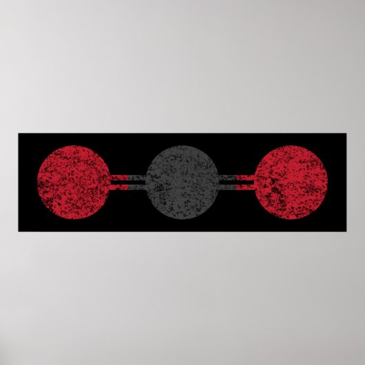 Carbon Dioxide Molecular Structure ポスター (正面)