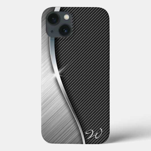 Carbon Fiber & Brushed Metal 4 Case-Mate iPhoneケース (裏面)
