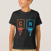 Carbon Nitrogen Science Design Fun Chemistry Lover Tシャツ (正面)