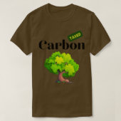 Carbon Tax Climate Change Tree Design Tシャツ (デザイン正面)