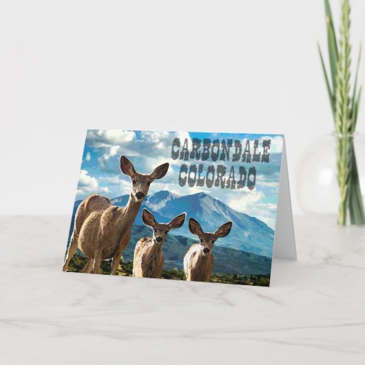Carbondaleのコロラド州のメッセージカード カード (正面)