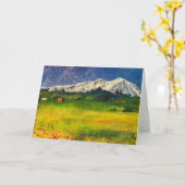 Carbondale、コロラド州の山Sopris カード (黄色い花)