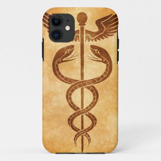 Carcasa para iPhone con caduceo de Mercurio. Case-Mate iPhoneケース (裏面)