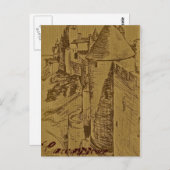 Carcassoneの要塞 ポストカード (正面/裏面)