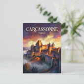 Carcassonne Medieval City France ポストカード (スタンド正面)