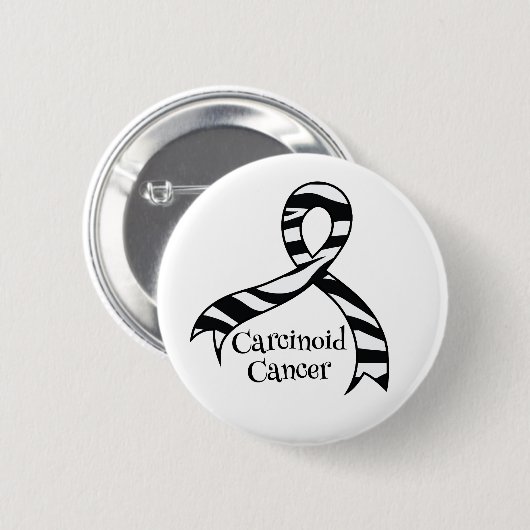 Carcinoid蟹座の認識度のシマウマのリボンボタン 缶バッジ (正面&裏面)