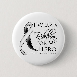 Carcinoid Cancer Iは私のヒーローにリボンを衣服 缶バッジ