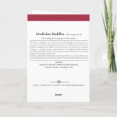 CARD薬仏 – 説明とマントラ カード (裏面)