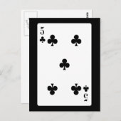 card815カード5クラブ賭博トランプのポーカーゲームおもしろい ポストカード (正面/裏面)