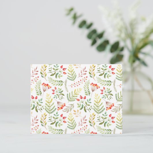 Card (10,8 x 14,2 cm) - Autumn Pattern ポストカード (スタンド正面)