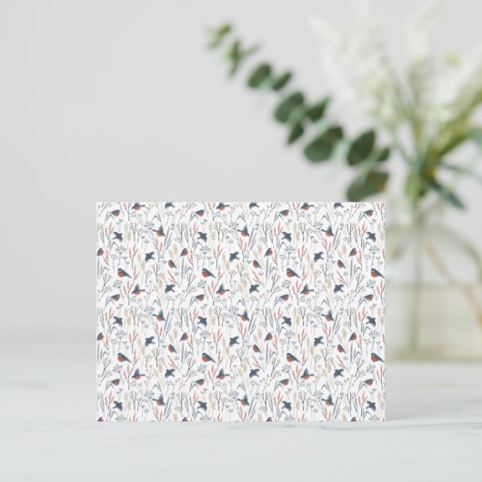 Card (10,8 x 14,2 cm) - Bird Pattern ポストカード (スタンド正面)