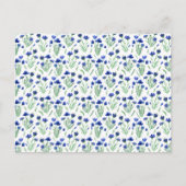 Card (10,8 x 14,2 cm) - Blue Floral Pattern ポストカード (正面)