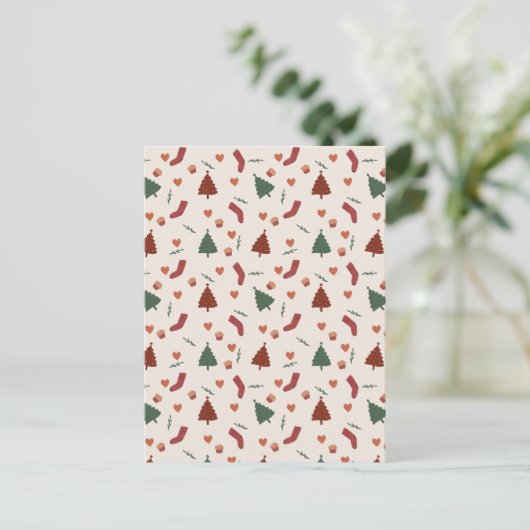 Card (10,8 x 14,2 cm) - Christmas Pattern ポストカード (スタンド正面)