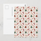 Card (10,8 x 14,2 cm) - Christmas Pattern ポストカード (正面/裏面)