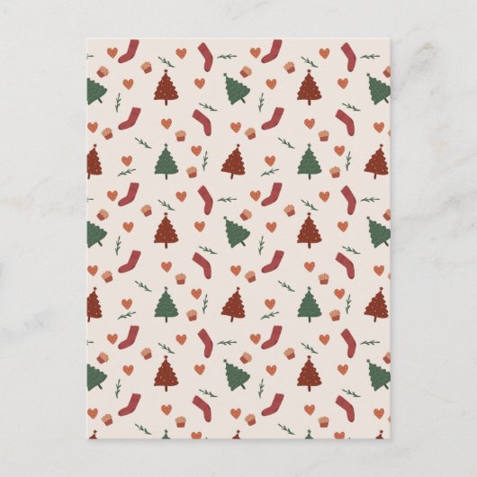 Card (10,8 x 14,2 cm) - Christmas Pattern ポストカード (正面)