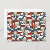 Card (10,8 x 14,2 cm) - Christmas Pattern ポストカード (正面/裏面)