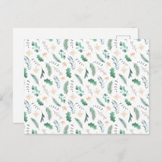 Card (10,8 x 14,2 cm) - Christmas Pattern ポストカード (正面/裏面)