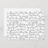 Card (10,8 x 14,2 cm) - Christmas Pattern ポストカード (正面/裏面)