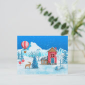 Card (10,8 x 14,2 cm) - Christmas Scene ポストカード (スタンド正面)