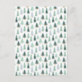 Card (10,8 x 14,2 cm) - Christmas Trees Pattern ポストカード (正面)
