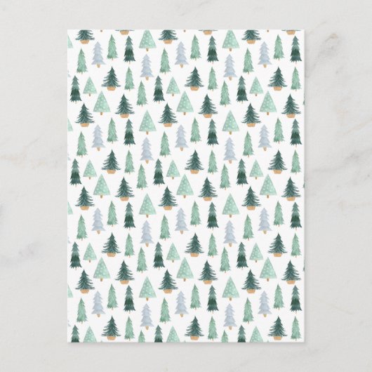 Card (10,8 x 14,2 cm) - Christmas Trees Pattern ポストカード (正面)
