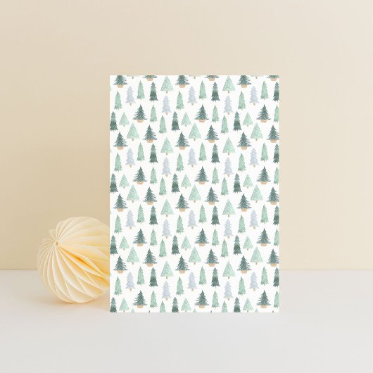 Card (10,8 x 14,2 cm) - Christmas Trees Pattern ポストカード