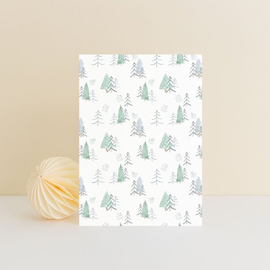 Card (10,8 x 14,2 cm) - Christmas Trees Pattern ポストカード