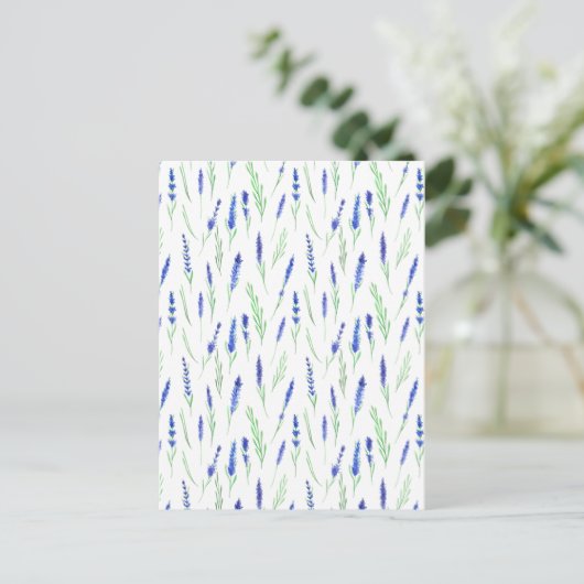 Card (10,8 x 14,2 cm) - Lavender Pattern ポストカード (スタンド正面)