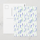 Card (10,8 x 14,2 cm) - Lavender Pattern ポストカード (正面/裏面)