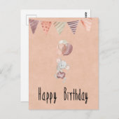 Card (10,8 x 14,2 cm) - Little Mouse With Balloons ポストカード (正面/裏面)
