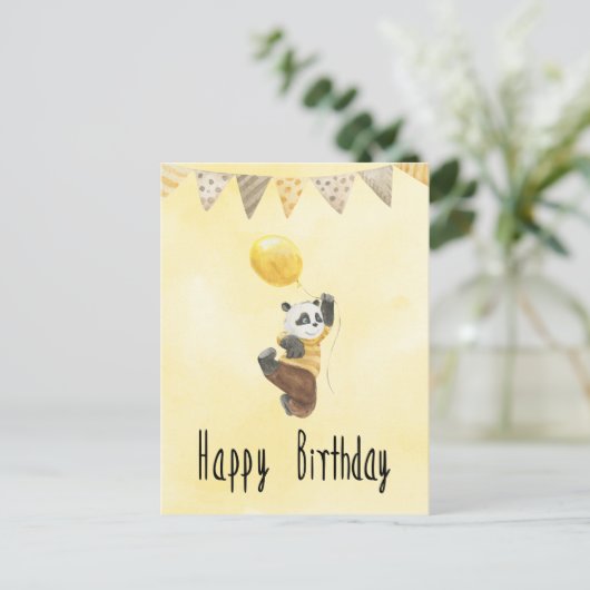 Card (10,8 x 14,2 cm) - Little Panda With Balloon ポストカード (スタンド正面)