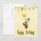 Card (10,8 x 14,2 cm) - Little Panda With Balloon ポストカード (正面/裏面)