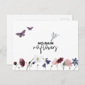 Card (10,8 x 14,2 cm) - Rain And Flowers ポストカード (正面/裏面)
