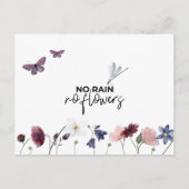 Card (10,8 x 14,2 cm) - Rain And Flowers ポストカード (正面)