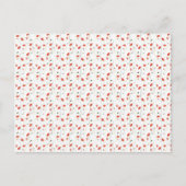 Card (10,8 x 14,2 cm) - Red Floral Pattern ポストカード (正面)